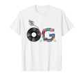 Old School Og Hip Hop Head Vinyl Cds T-Shirt - Custom Art Print Unisex - T-Shirt, Sweatshirt, Hoodie