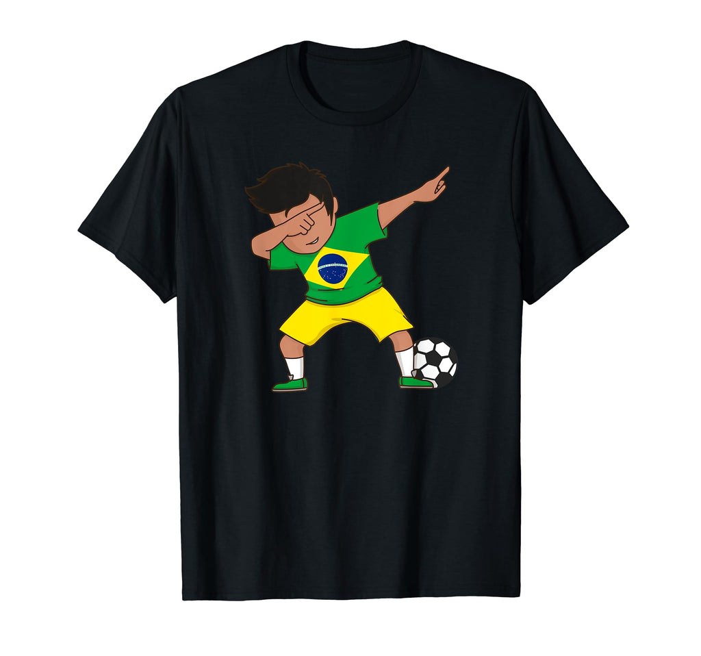 Brazil Soccer Dab Dabbing Gift T-Shirt - Aesthetic Graphic for Adults - T-Shirt, Sweatshirt, Hoodie
