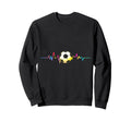 Soccer Heartbeat Sweatshirt - Minimalist Print Men Women - T-Shirt, Sweatshirt, Hoodie