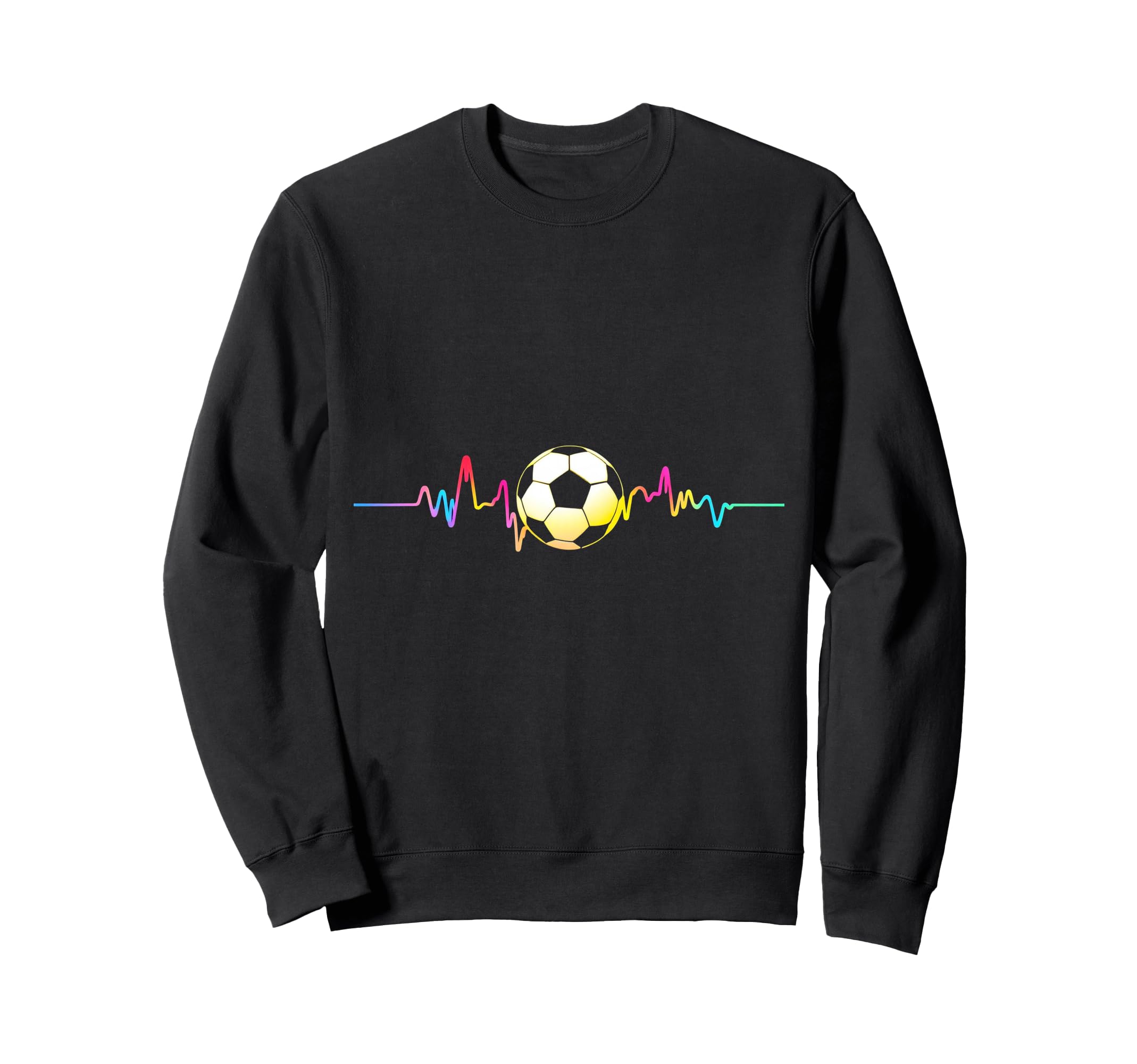 Soccer Heartbeat Sweatshirt - Minimalist Print Men Women - T-Shirt, Sweatshirt, Hoodie