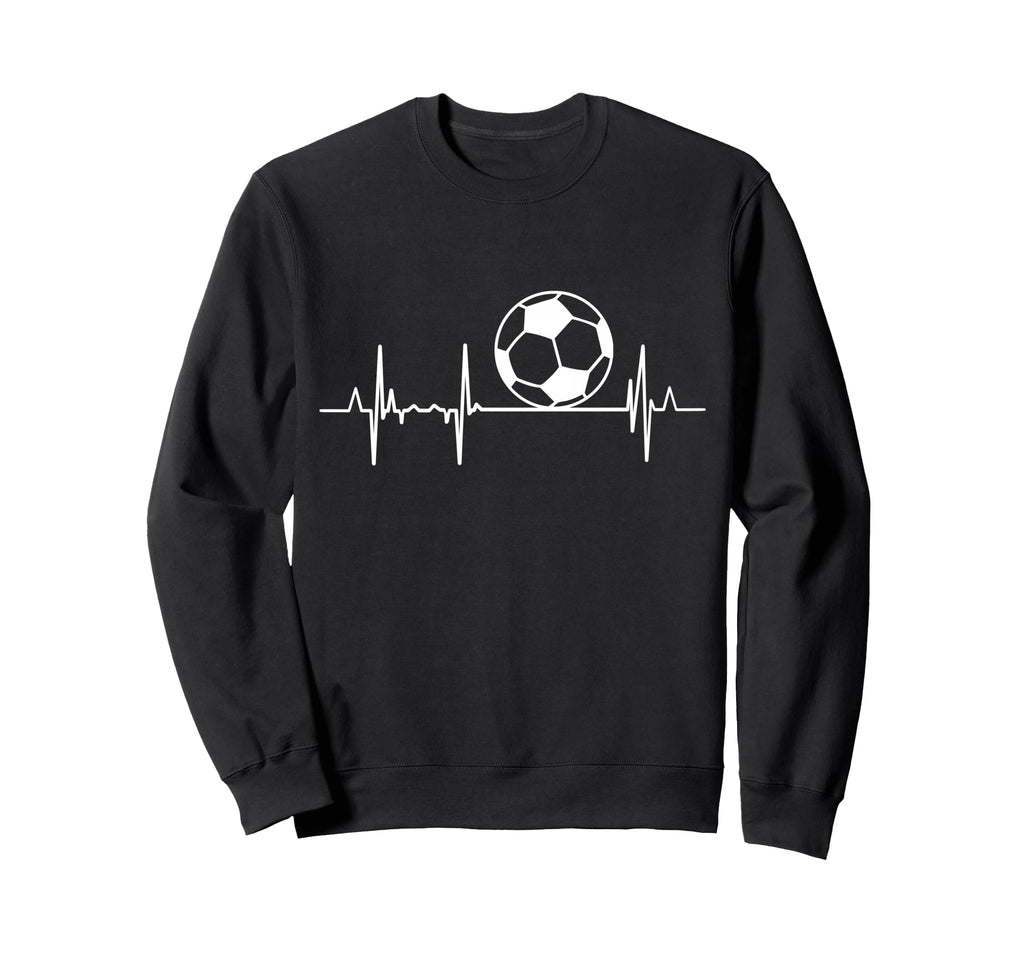 My Heart Beats Soccer Player Cardiogram Sweatshirt - Trendy Graphic Unisex - T-Shirt, Sweatshirt, Hoodie