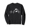 My Heart Beats Soccer Player Cardiogram Sweatshirt - Trendy Graphic Unisex - T-Shirt, Sweatshirt, Hoodie