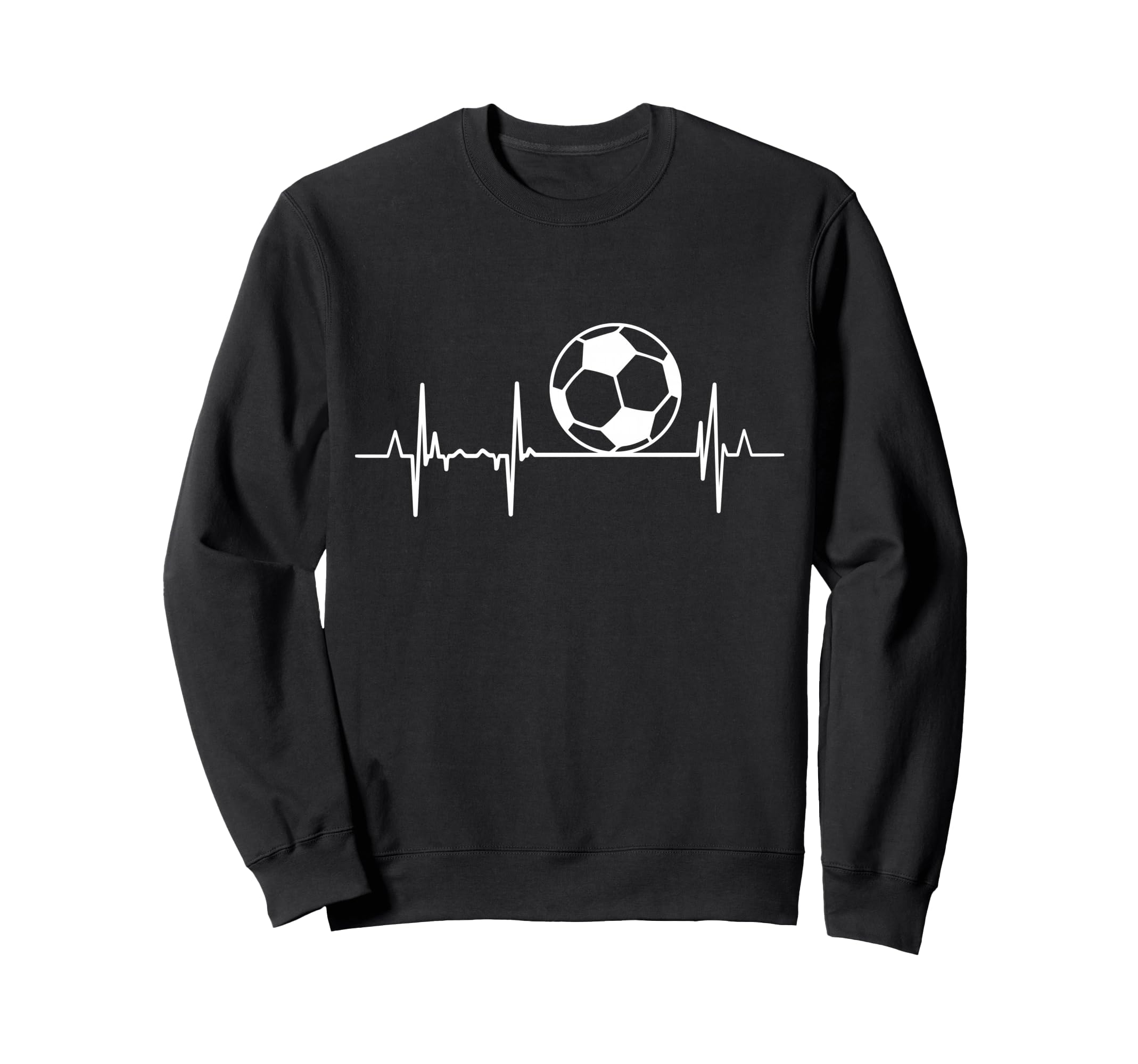 My Heart Beats Soccer Player Cardiogram Sweatshirt - Trendy Graphic Unisex - T-Shirt, Sweatshirt, Hoodie