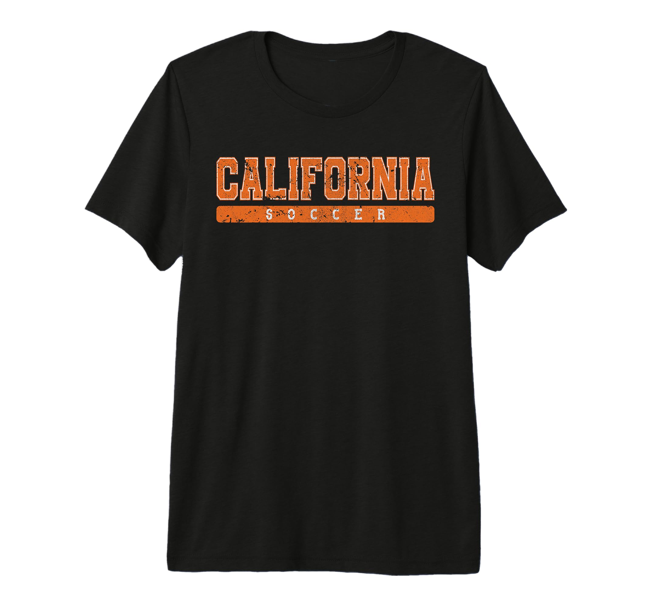 California Soccer Orange Text Tri Blend T-Shirt - Aesthetic Graphic Unisex - T-Shirt, Sweatshirt, Hoodie