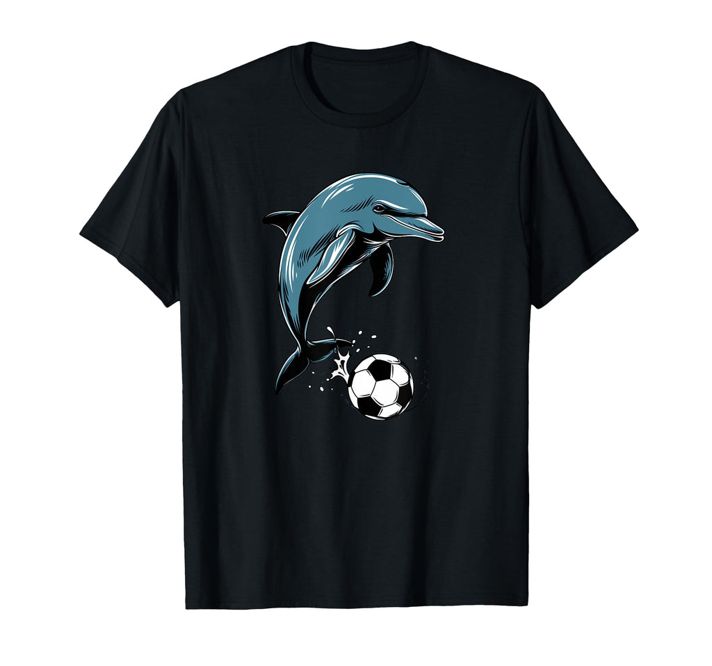 Dolphin Playing Soccer Orca T-Shirt - Fun Novelty Design for Adults - T-Shirt, Sweatshirt, Hoodie