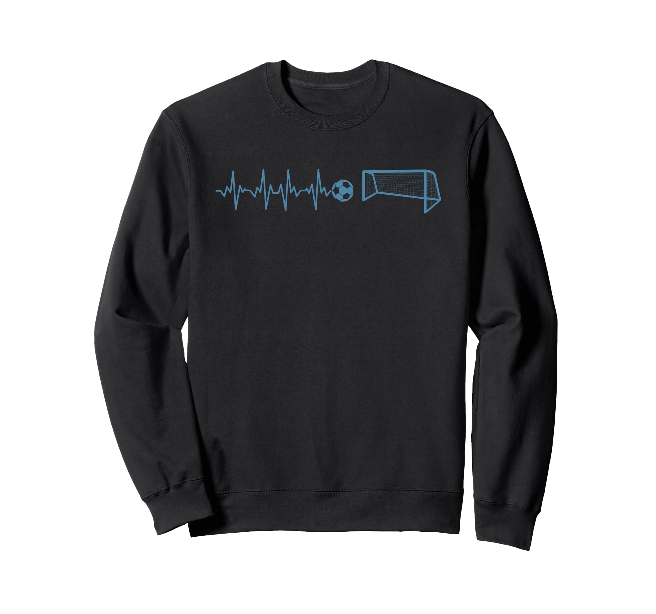 Funny Soccer Heartbeat Ecg Football Sweatshirt - Aesthetic Graphic Unisex - T-Shirt, Sweatshirt, Hoodie