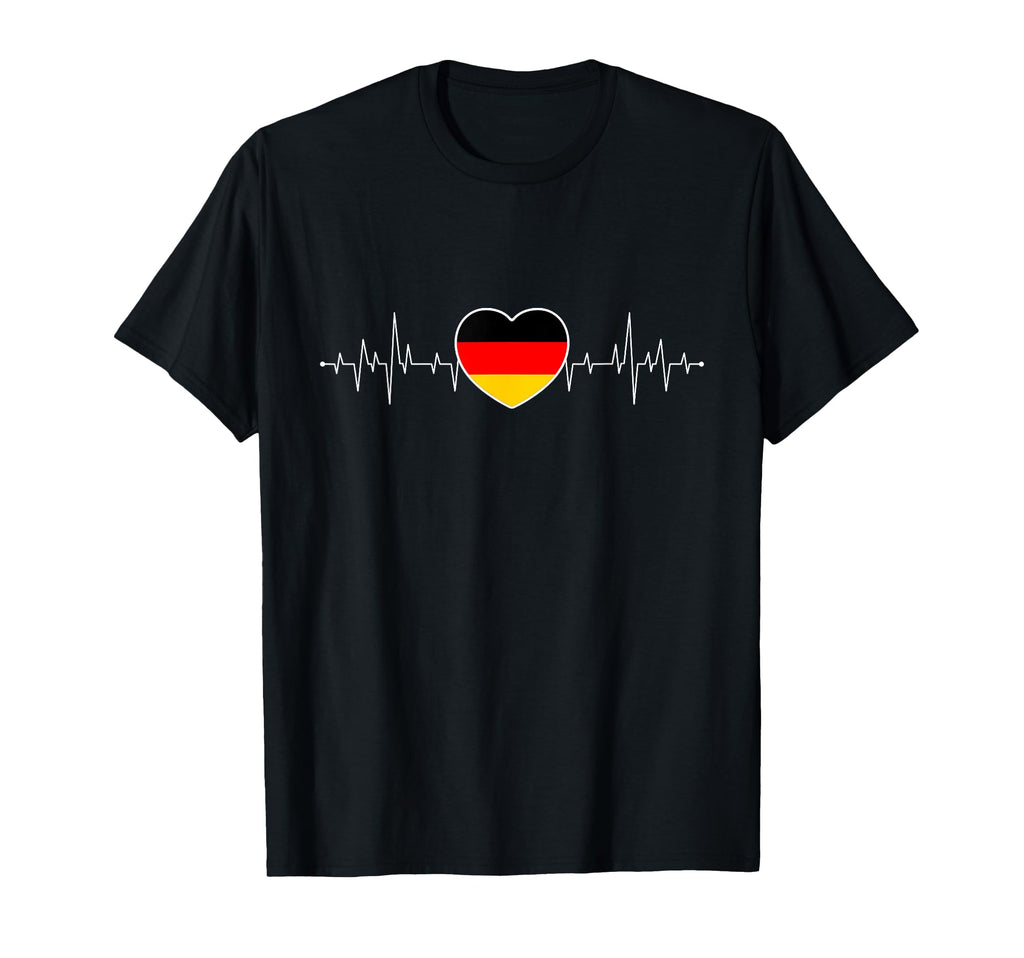 Germany Heartbeat German Flag T-Shirt - Aesthetic Graphic for Adults - T-Shirt, Sweatshirt, Hoodie