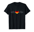 Germany Heartbeat German Flag T-Shirt - Aesthetic Graphic for Adults - T-Shirt, Sweatshirt, Hoodie