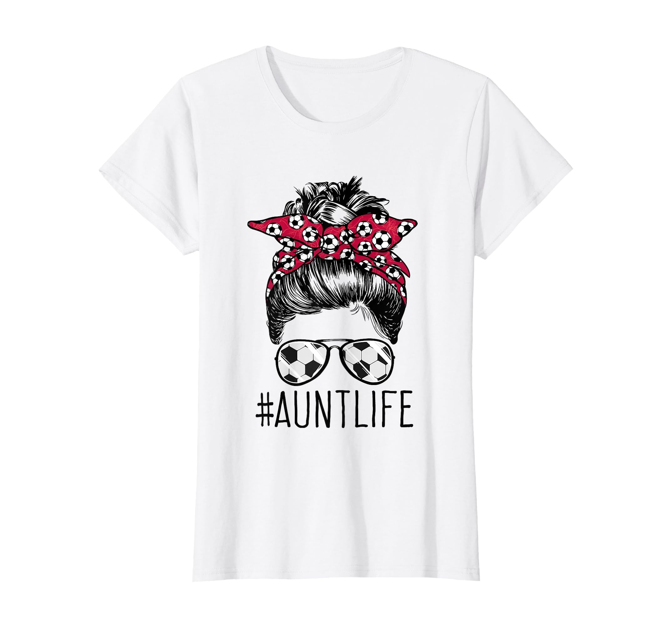 Aunt Life Soccer Auntie Mothers Day T-Shirt - Custom Art Print for Adults - T-Shirt, Sweatshirt, Hoodie