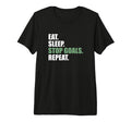 Goalkeeeper Soccer Goalie Eat Sleep Stop T-Shirt - Custom Art Print Unisex - T-Shirt, Sweatshirt, Hoodie