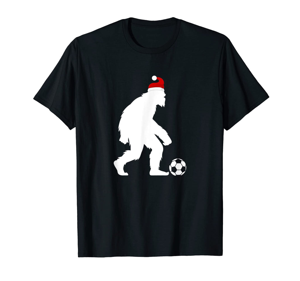 Funny Bigfoot Soccer Football And Santa T-Shirt - Graphic Print Men Women - T-Shirt, Sweatshirt, Hoodie