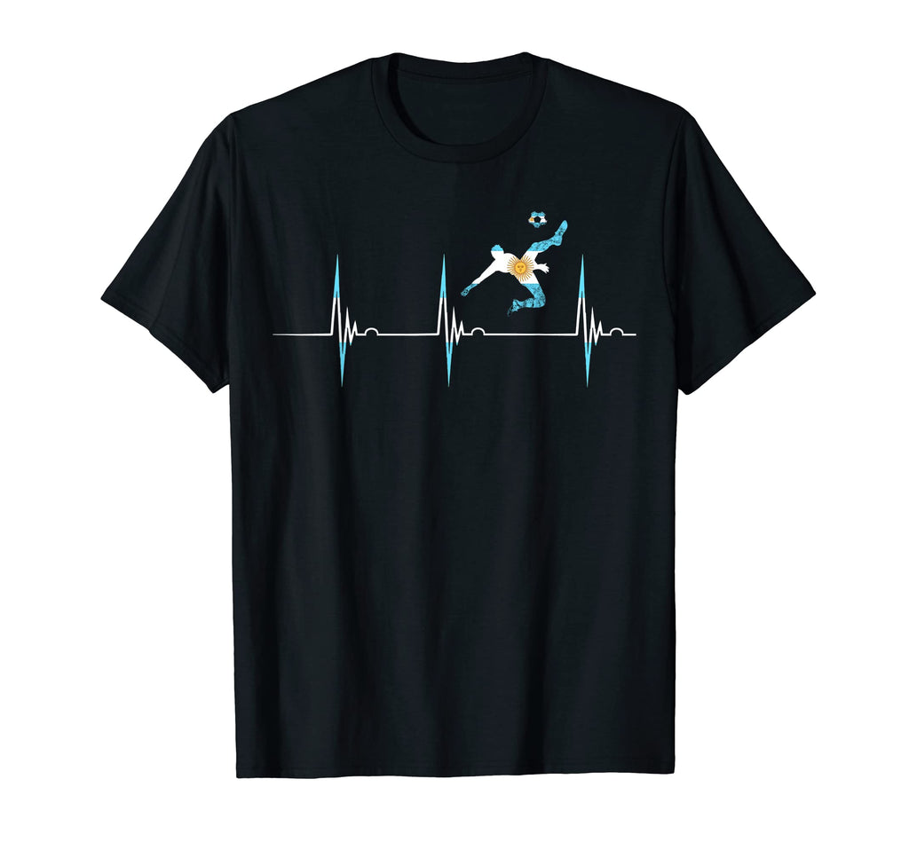 Argentina Flag Heartbeat Ekg Pulse T-Shirt - Streetwear Style for Adults - T-Shirt, Sweatshirt, Hoodie