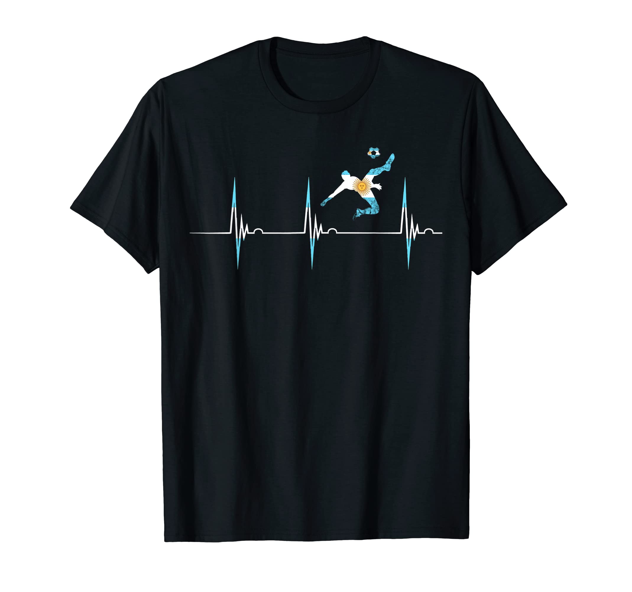 Argentina Flag Heartbeat Ekg Pulse T-Shirt - Streetwear Style for Adults - T-Shirt, Sweatshirt, Hoodie