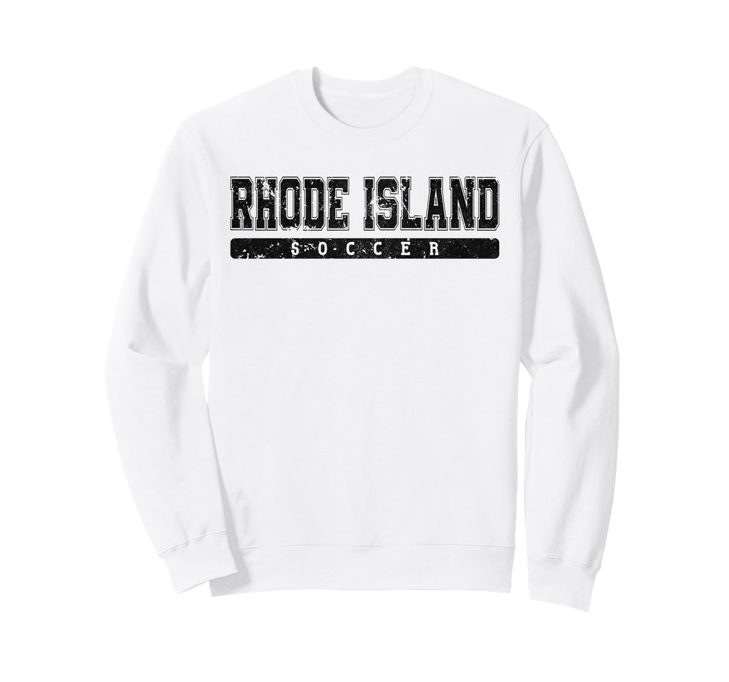 Rhode Island Soccer Black Text Sweatshirt - Trendy Graphic Men Women - T-Shirt, Sweatshirt, Hoodie