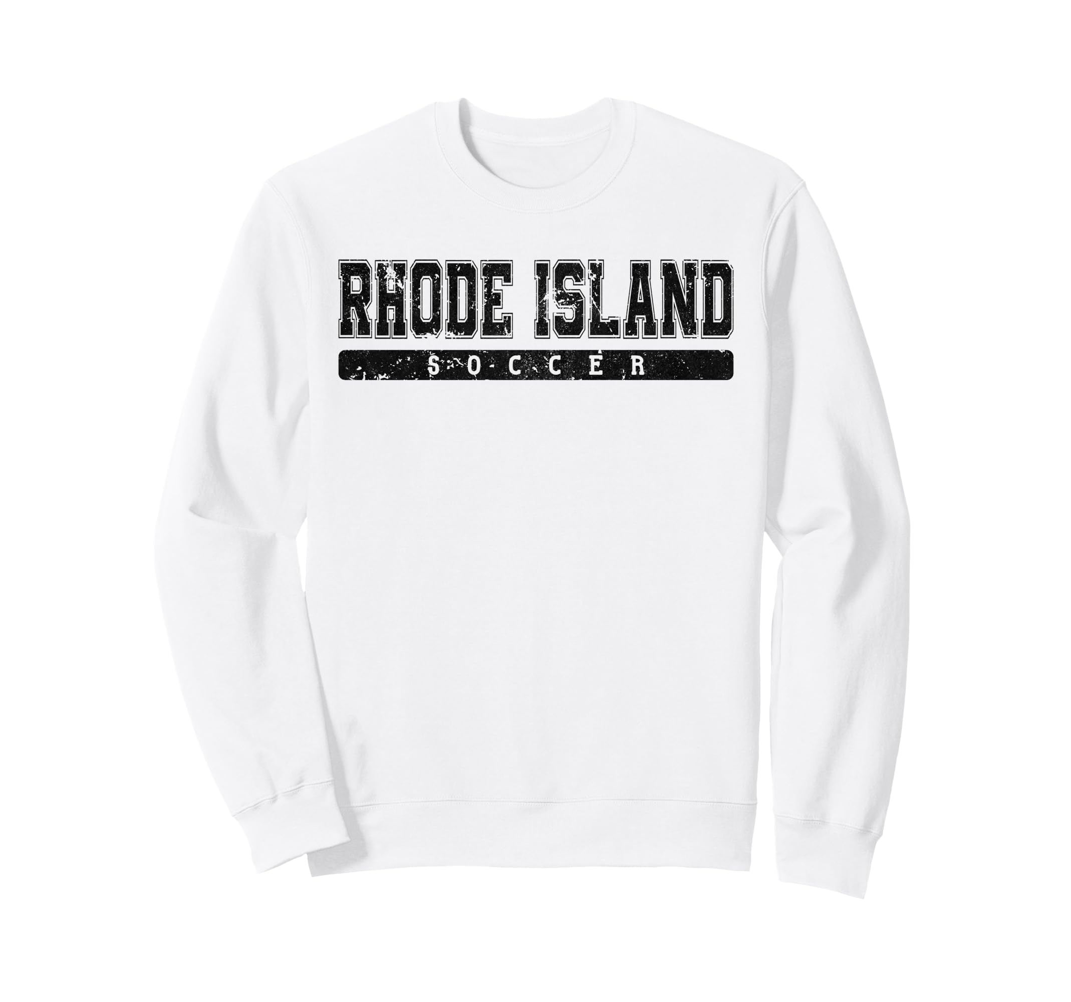 Rhode Island Soccer Black Text Sweatshirt - Trendy Graphic Men Women - T-Shirt, Sweatshirt, Hoodie