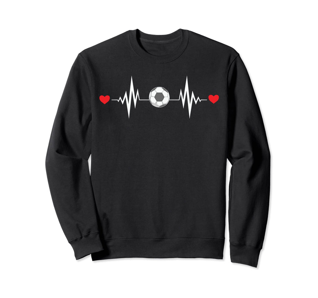 Soccer Ball Heartbeat Funny Soccer Sweatshirt - Streetwear Style Men Women - T-Shirt, Sweatshirt, Hoodie
