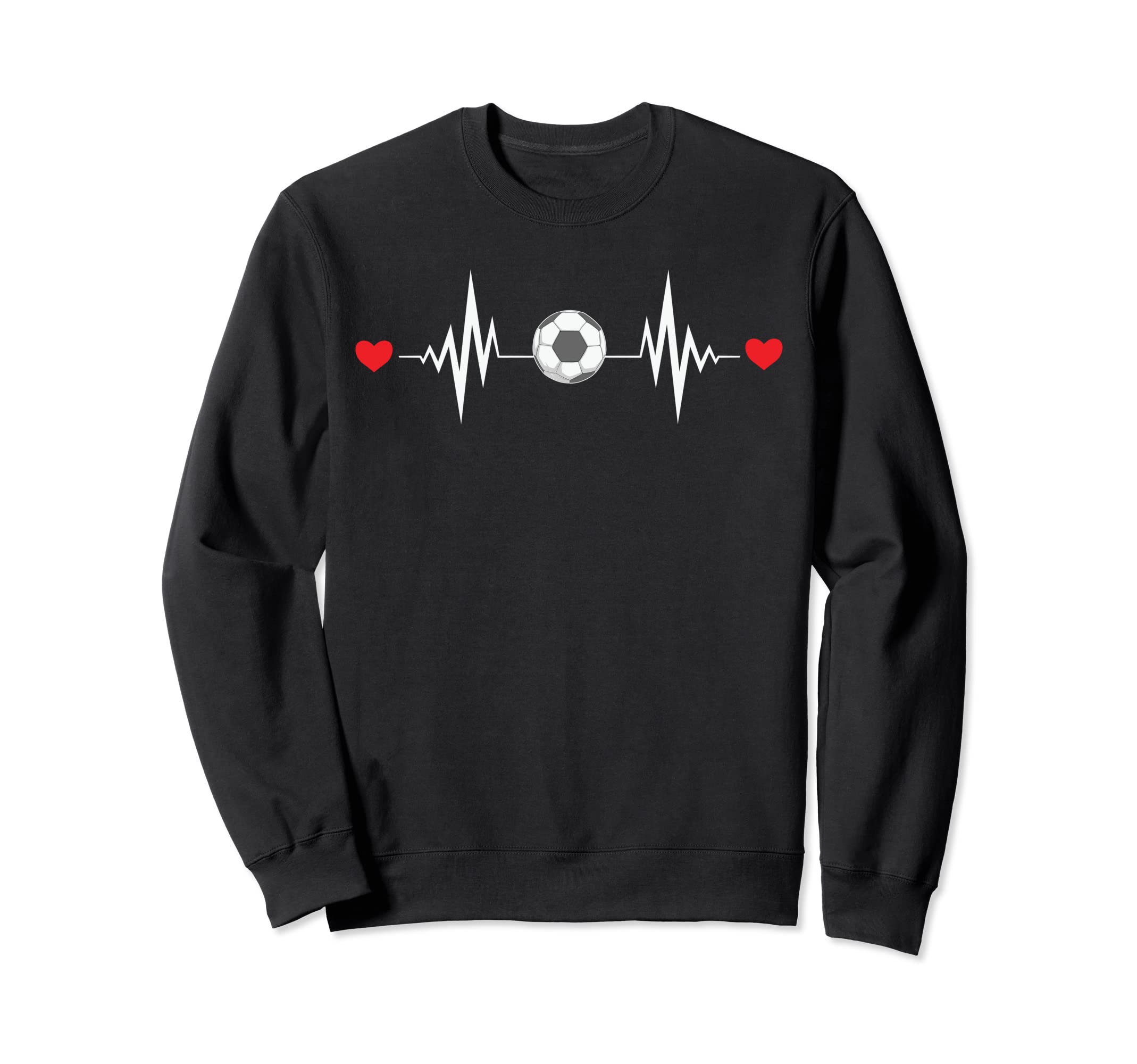 Soccer Ball Heartbeat Funny Soccer Sweatshirt - Streetwear Style Men Women - T-Shirt, Sweatshirt, Hoodie