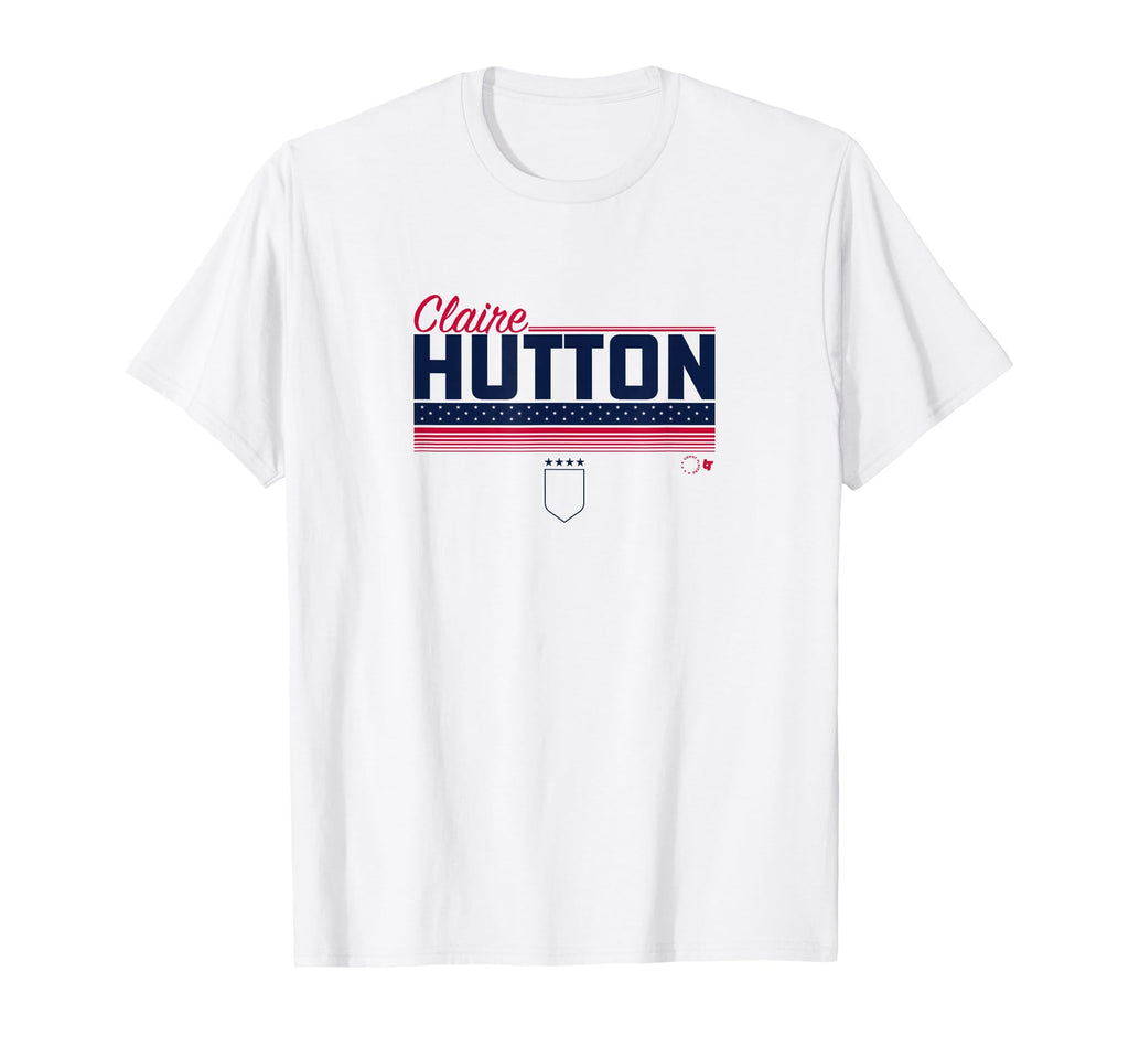 Claire Hutton Uswntpa Stripe Usa Soccer T-Shirt - Custom Art Print Unisex - T-Shirt, Sweatshirt, Hoodie