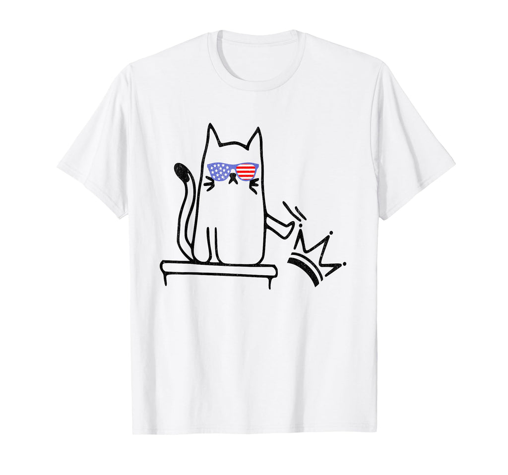Cat No Kings America Funny T-Shirt - Fun Novelty Design Men Women - T-Shirt, Sweatshirt, Hoodie