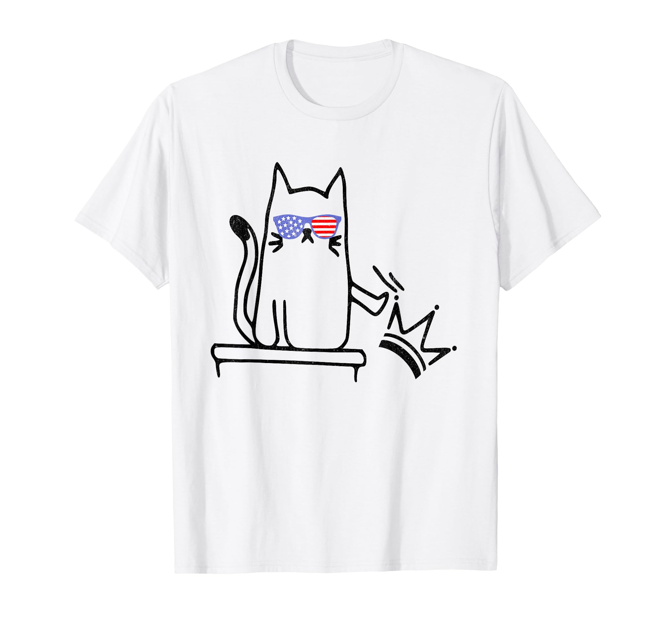 Cat No Kings America Funny T-Shirt - Fun Novelty Design Men Women - T-Shirt, Sweatshirt, Hoodie