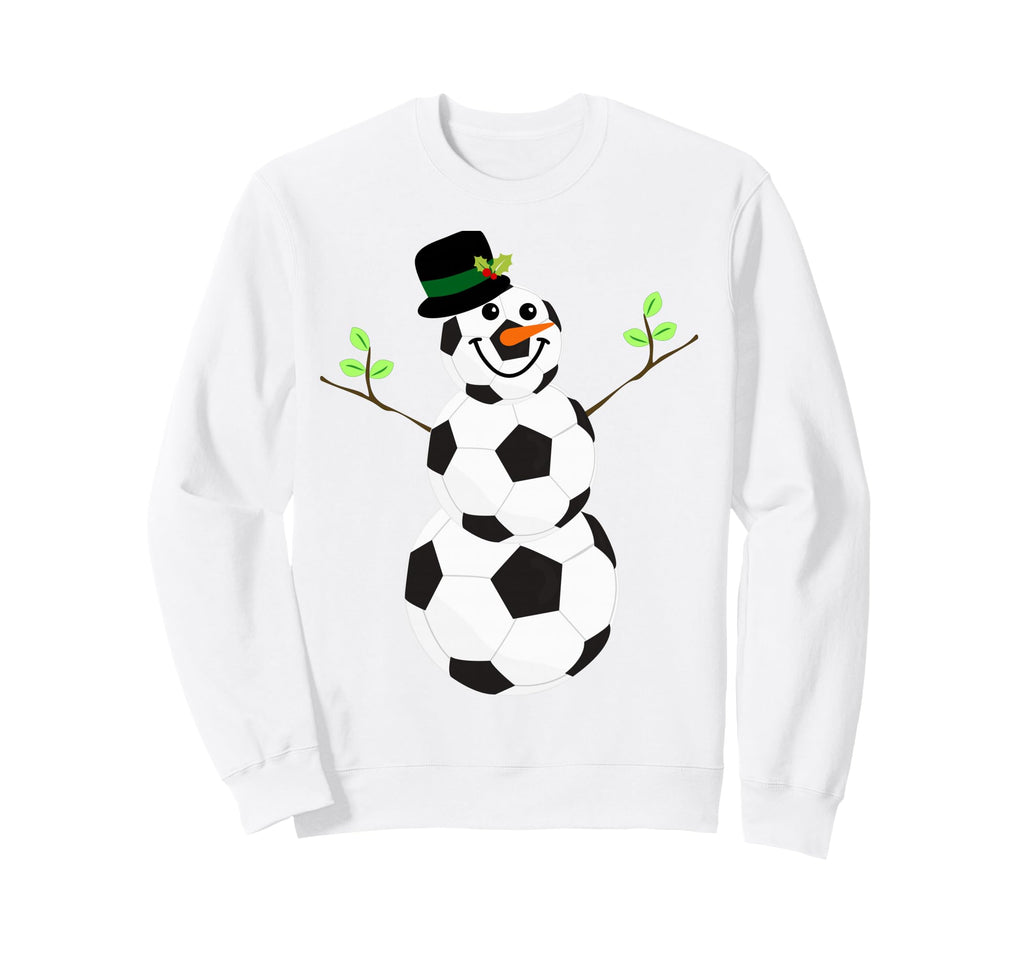 Soccer Balls Snowman Winter Sports Sweatshirt - Streetwear Style Unisex - T-Shirt, Sweatshirt, Hoodie