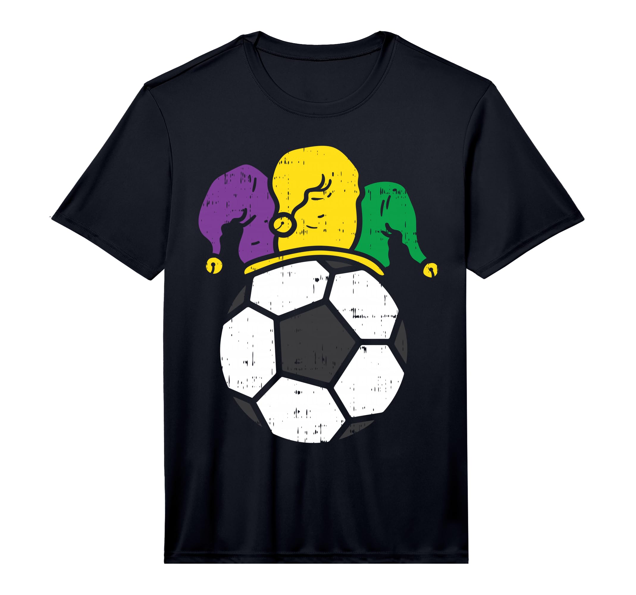 Soccer Football Jester Mardi Gras T-Shirt - Minimalist Print for Adults - T-Shirt, Sweatshirt, Hoodie