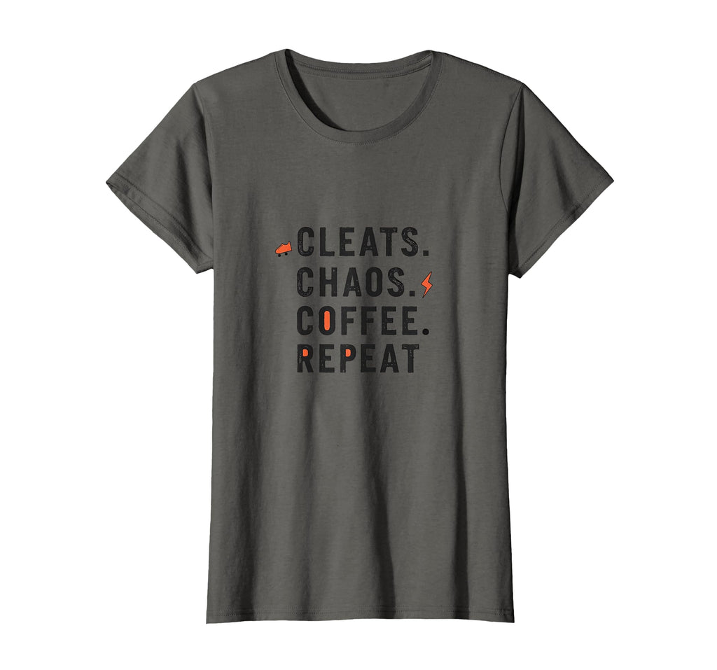Soccer Mom Life Cleats Chaos Coffee T-Shirt - Novelty Apparel Unisex - T-Shirt, Sweatshirt, Hoodie