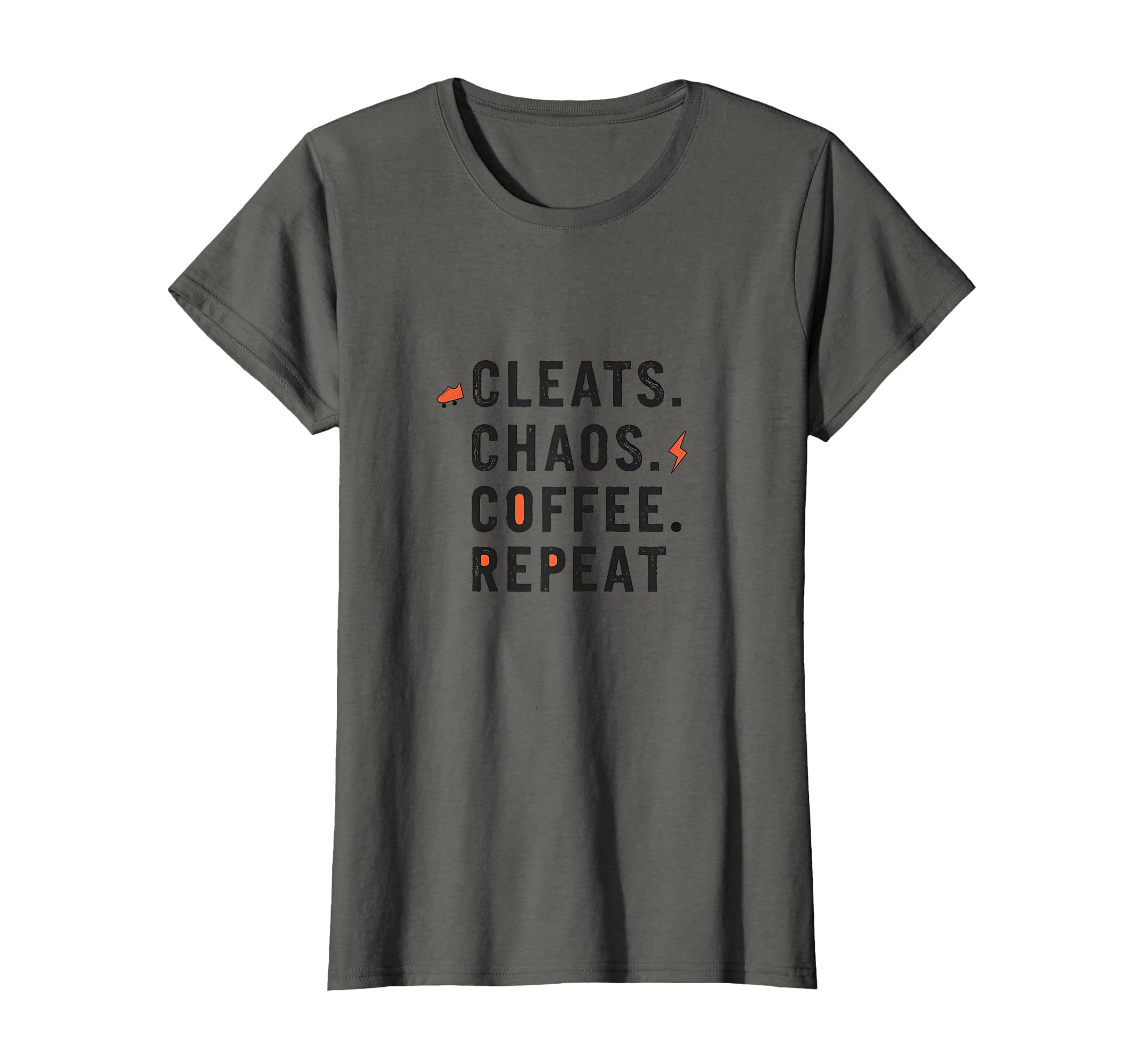 Soccer Mom Life Cleats Chaos Coffee T-Shirt - Novelty Apparel Unisex - T-Shirt, Sweatshirt, Hoodie