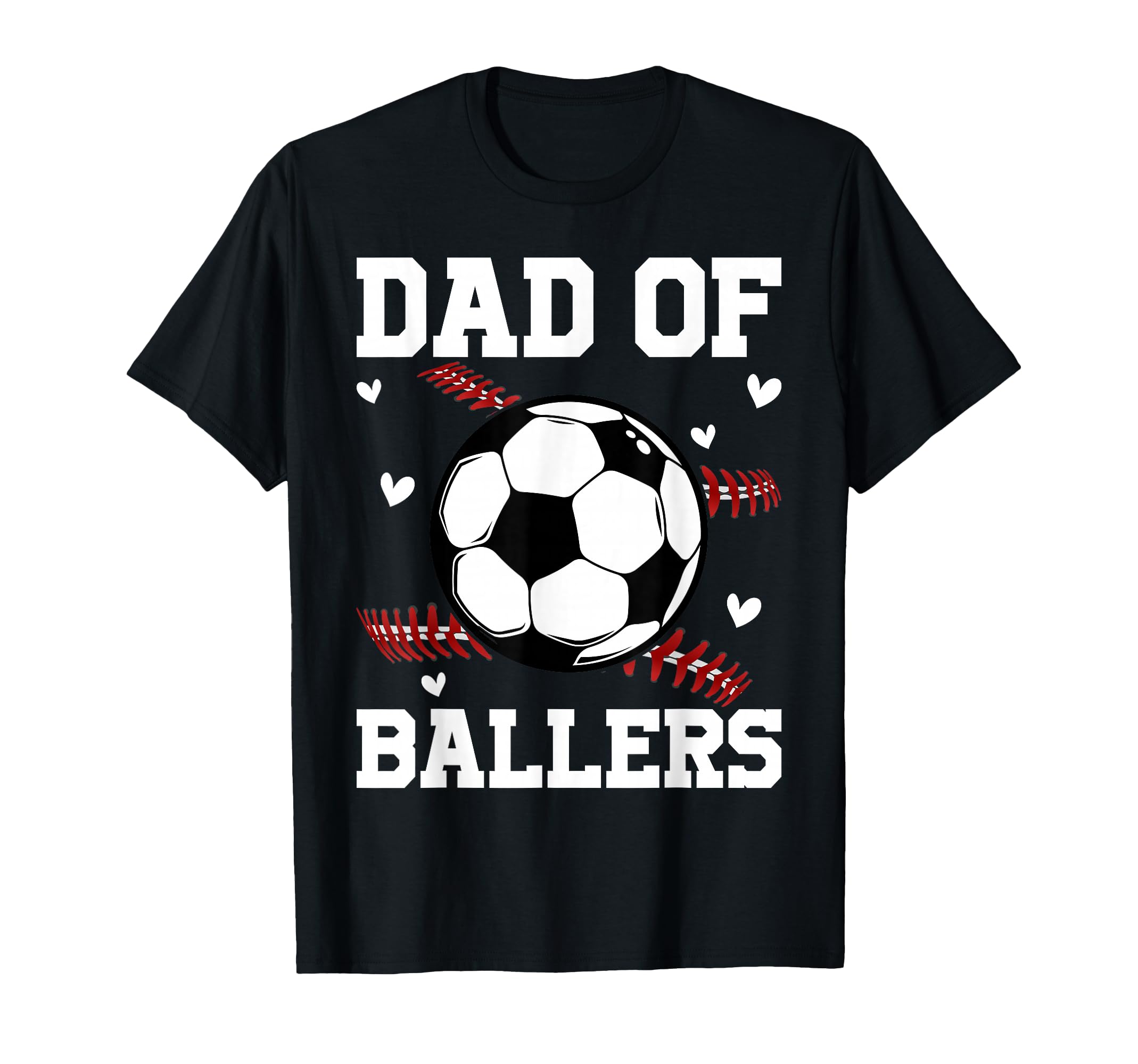 Dad Ballers Baseball Soccer Ball T-Shirt - Aesthetic Graphic for Adults - T-Shirt, Sweatshirt, Hoodie