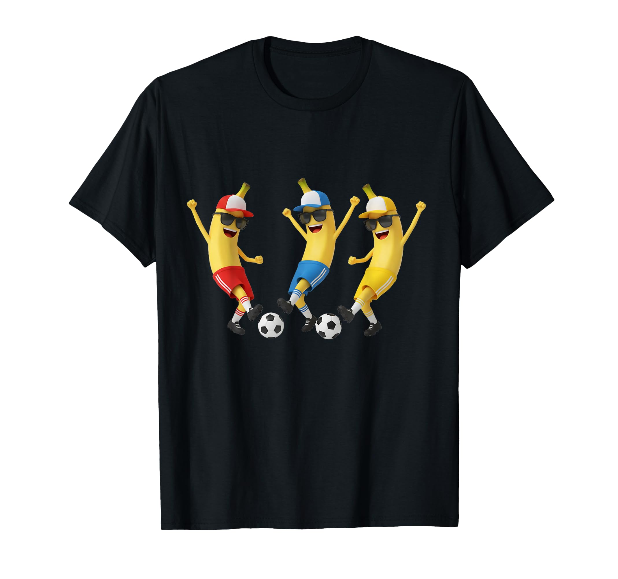 Funny Banana Soccer Team Art Cartoon T-Shirt - Unique Graphic Men Women - T-Shirt, Sweatshirt, Hoodie