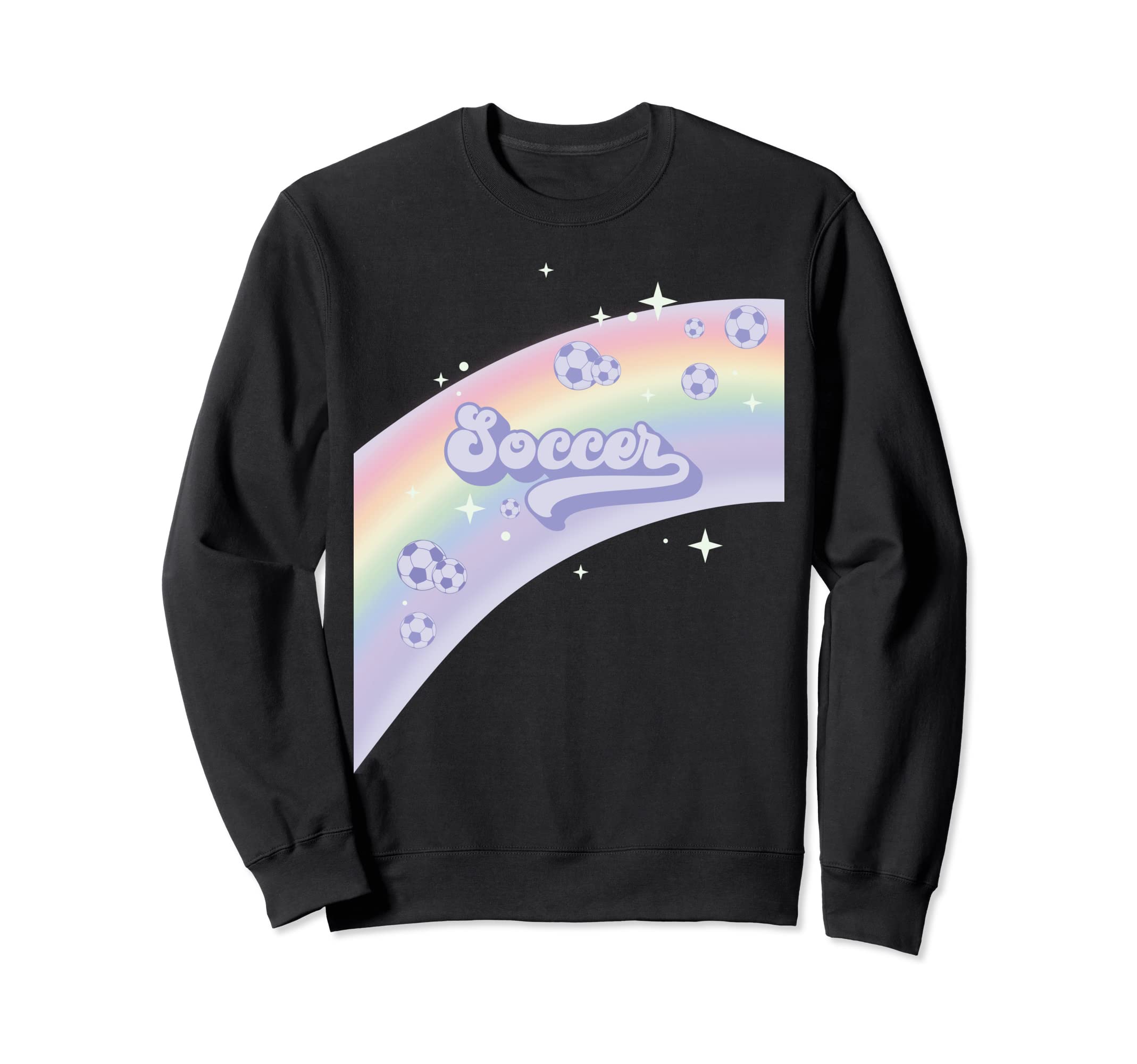 I Love Soccer Pastel Rainbow Sweatshirt - Custom Art Print for Adults - T-Shirt, Sweatshirt, Hoodie
