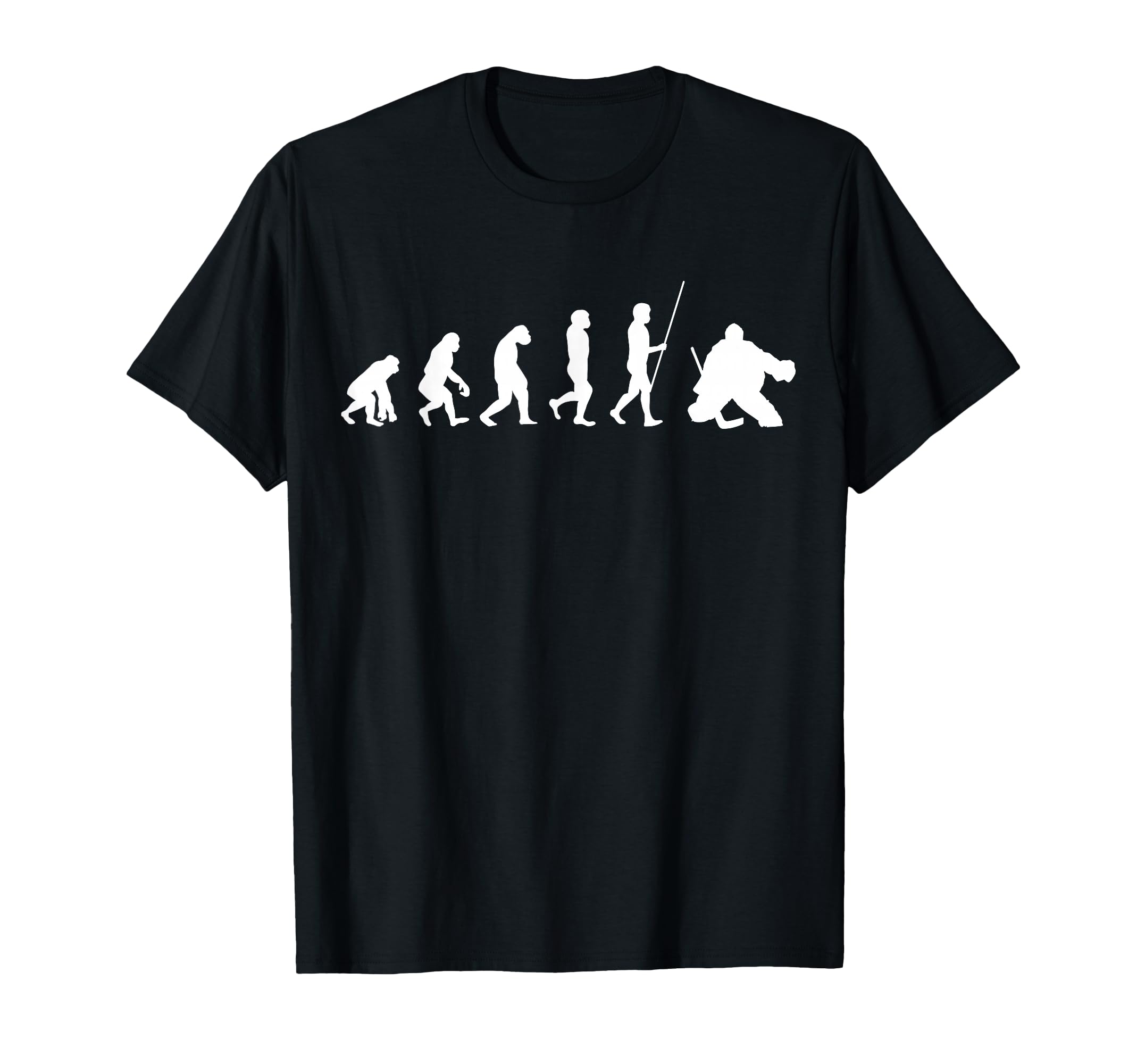 Ice Hockey Goalie Goal Keeper Evolution T-Shirt - Custom Art Print Unisex - T-Shirt, Sweatshirt, Hoodie