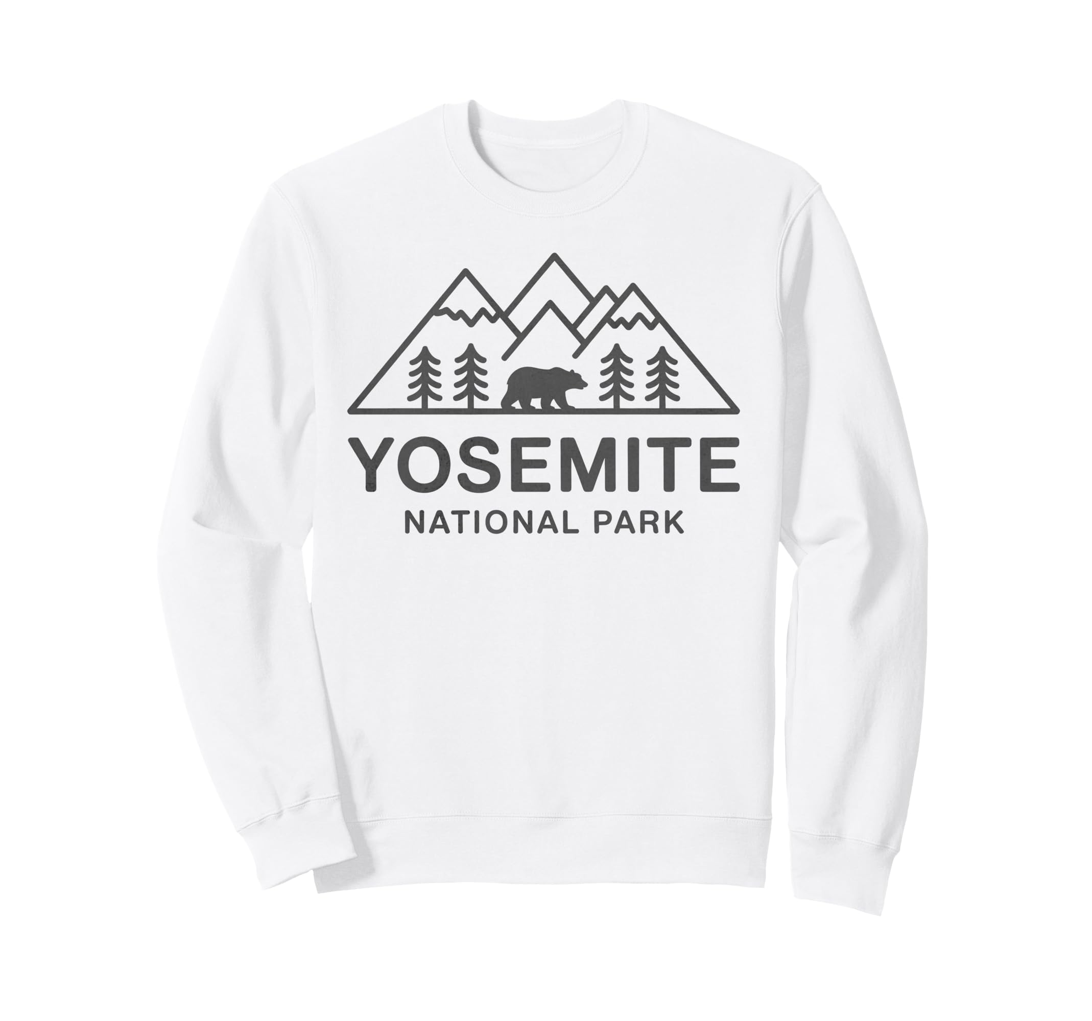 Yosemite National Park Hiking Sweatshirt - Minimalist Print for Adults - T-Shirt, Sweatshirt, Hoodie