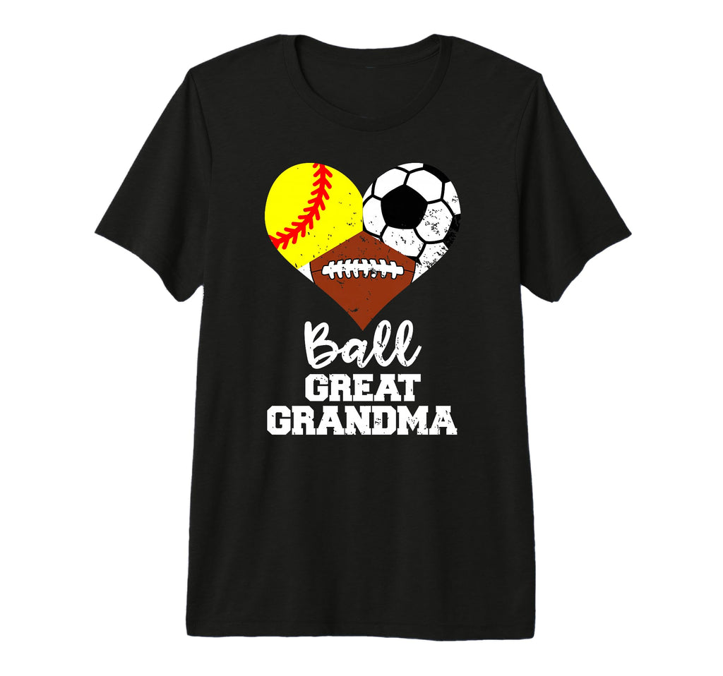 Ball Great Grandma Heart Softball T-Shirt - Unique Graphic Men Women - T-Shirt, Sweatshirt, Hoodie