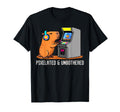 Pixelated Unbothered Capybara Gaming Gamer T-Shirt - Novelty Apparel Unisex - T-Shirt, Sweatshirt, Hoodie