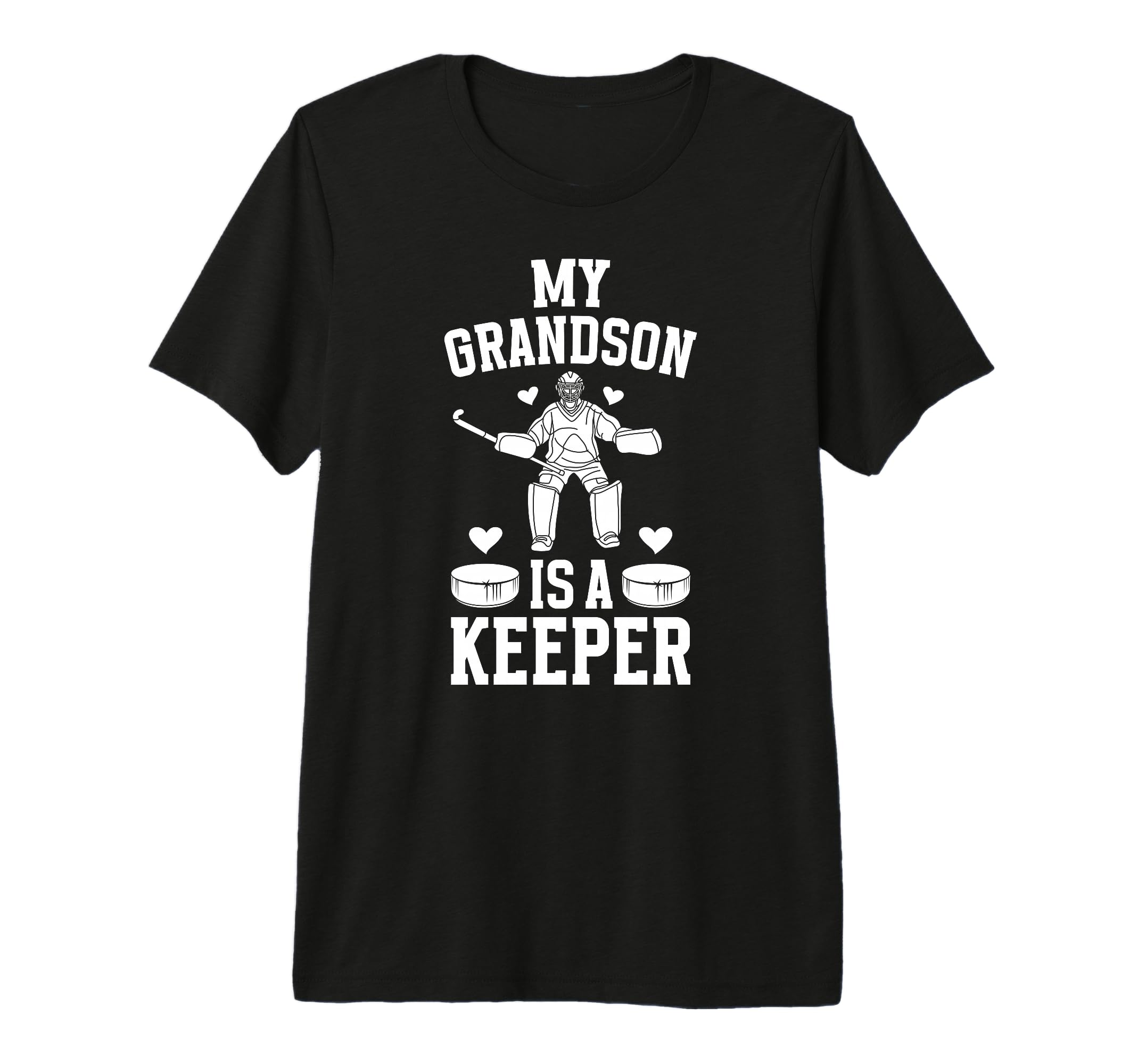 My Grandson Hockey Keeper Grandma T-Shirt - Trendy Graphic for Adults - T-Shirt, Sweatshirt, Hoodie
