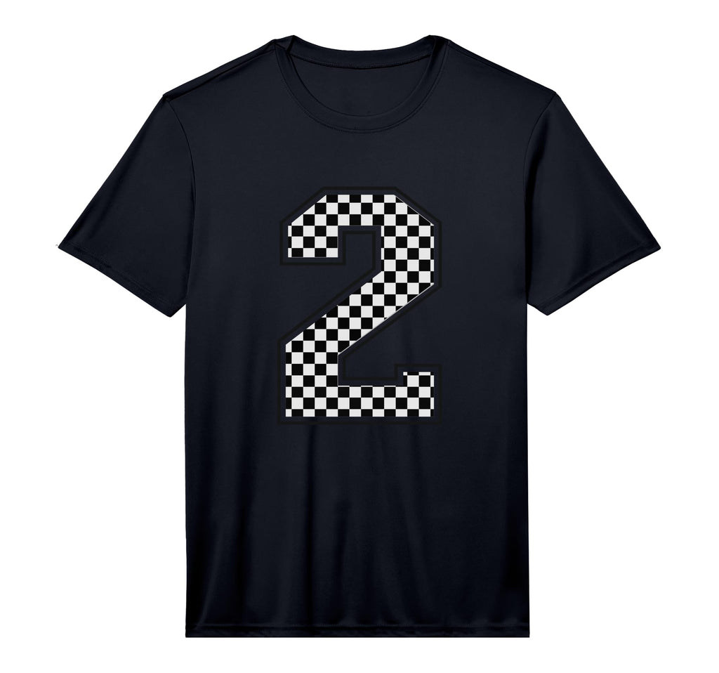 Number 2 Checkered Number T-Shirt - Aesthetic Graphic for Adults - T-Shirt, Sweatshirt, Hoodie