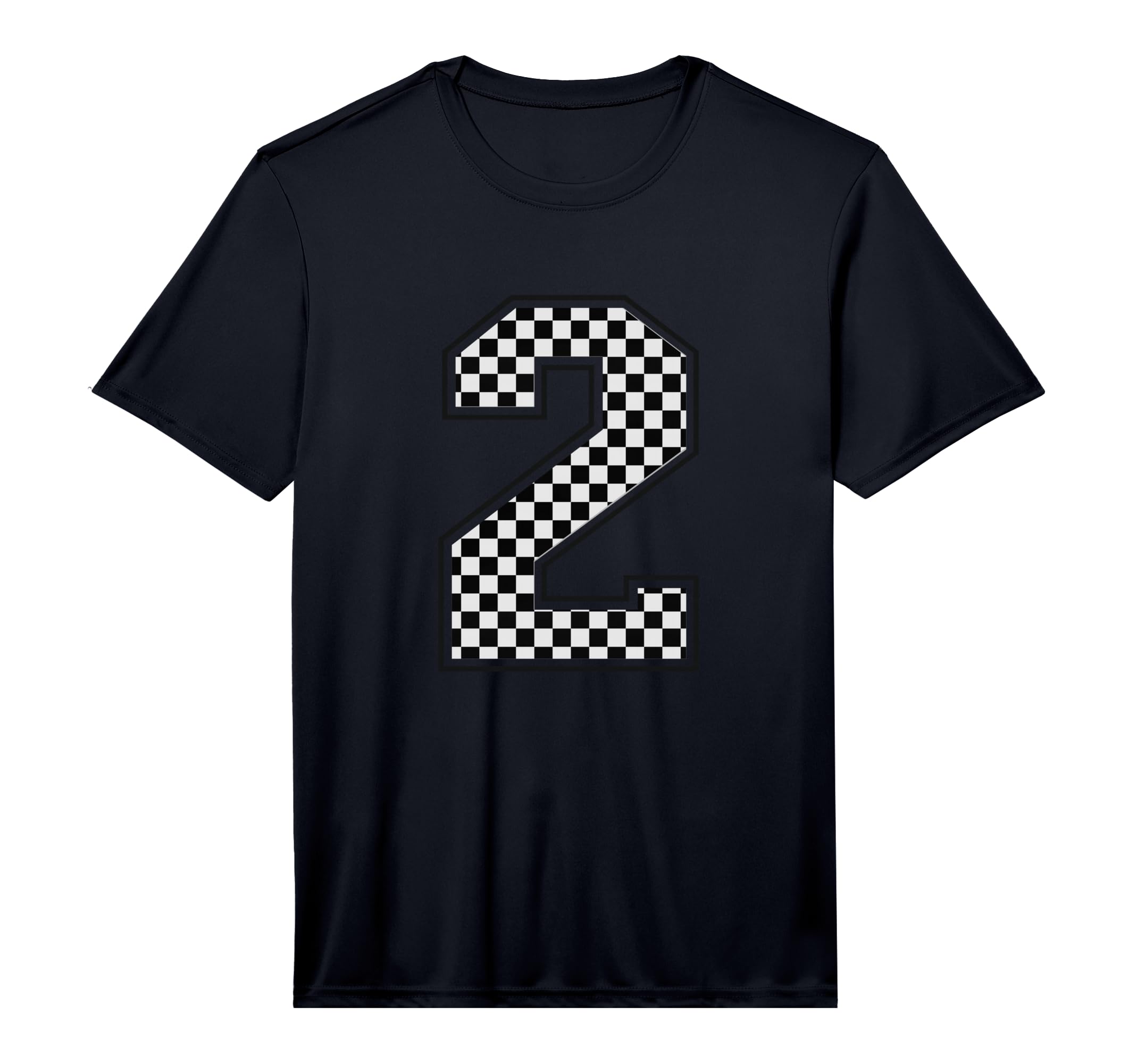 Number 2 Checkered Number T-Shirt - Aesthetic Graphic for Adults - T-Shirt, Sweatshirt, Hoodie