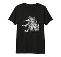 Eat Sleep Soccer Repeat Tri Blend T-Shirt - Minimalist Print Unisex - T-Shirt, Sweatshirt, Hoodie