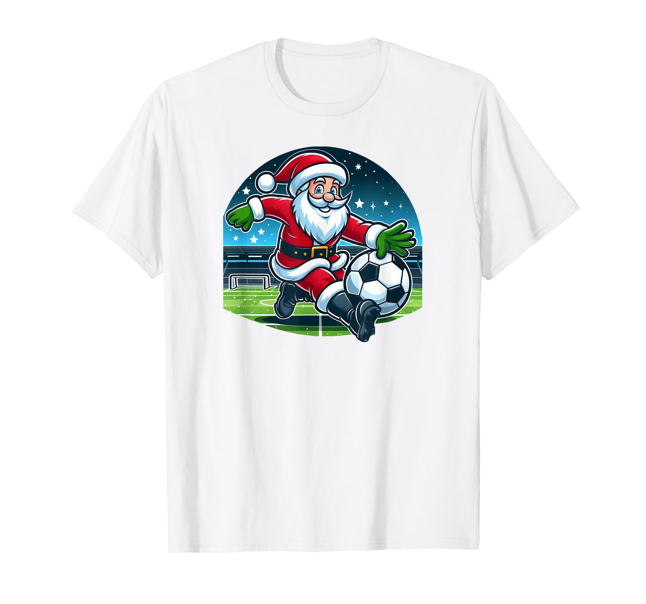 Santa Loves Soccer T-Shirt - Unique Graphic Unisex - T-Shirt, Sweatshirt, Hoodie