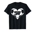 Soccer Heart Number 57 Jersey T-Shirt - Fun Novelty Design for Adults - T-Shirt, Sweatshirt, Hoodie