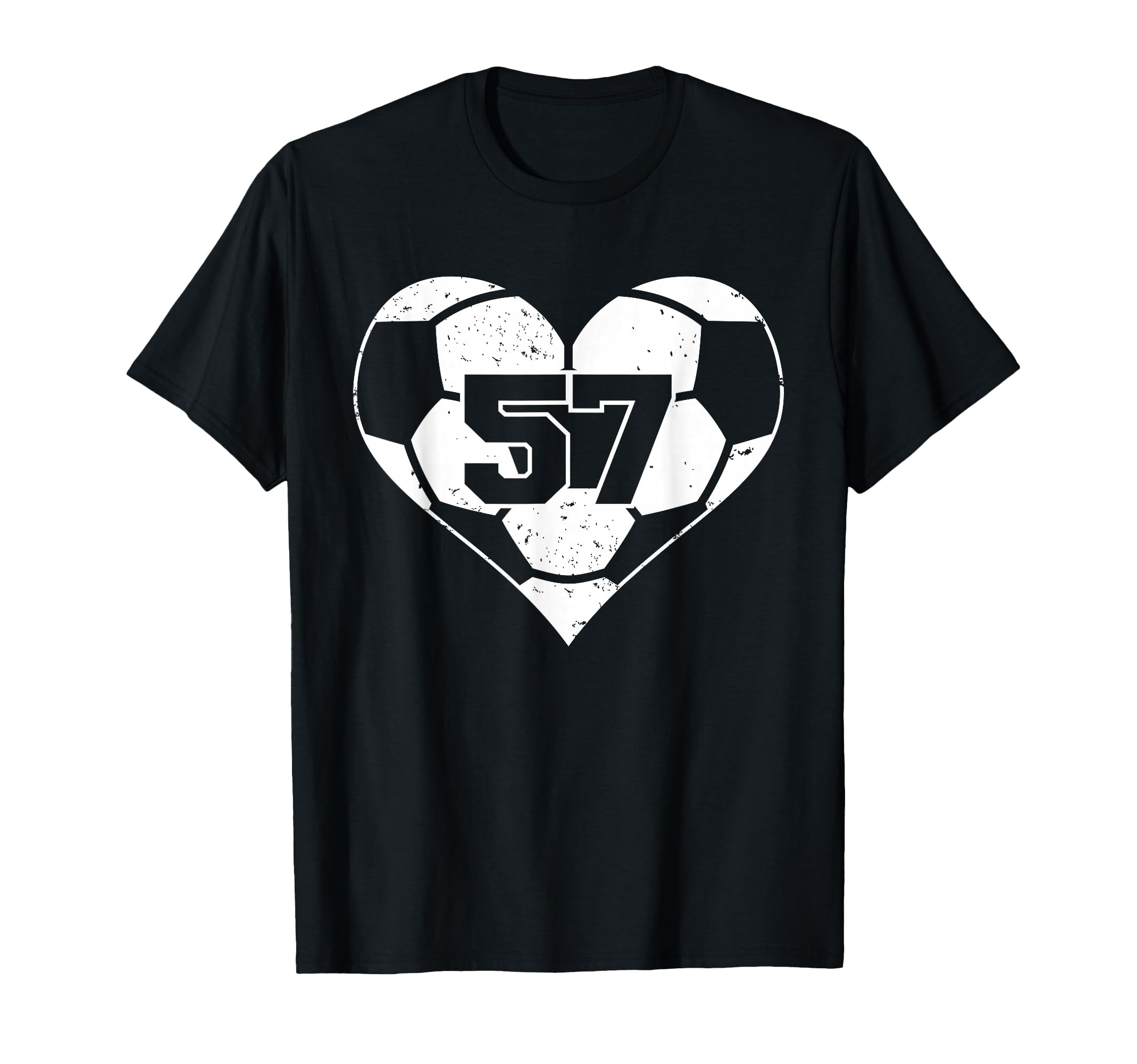 Soccer Heart Number 57 Jersey Sports T-Shirt - Minimalist Print for Adults - T-Shirt, Sweatshirt, Hoodie