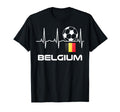 Belgium Football Belgium Soccer Heartbeat T-Shirt - Graphic Print Unisex - T-Shirt, Sweatshirt, Hoodie