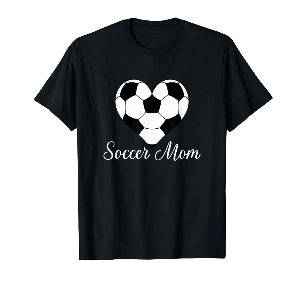 Soccer Mom Heart Soccer Ball Funny T-Shirt - Fun Novelty Design for Adults - T-Shirt, Sweatshirt, Hoodie