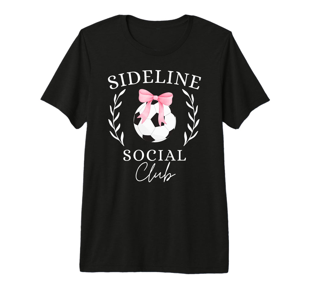 Sideline Social Club Coquette Soccer T-Shirt - Minimalist Print Men Women - T-Shirt, Sweatshirt, Hoodie