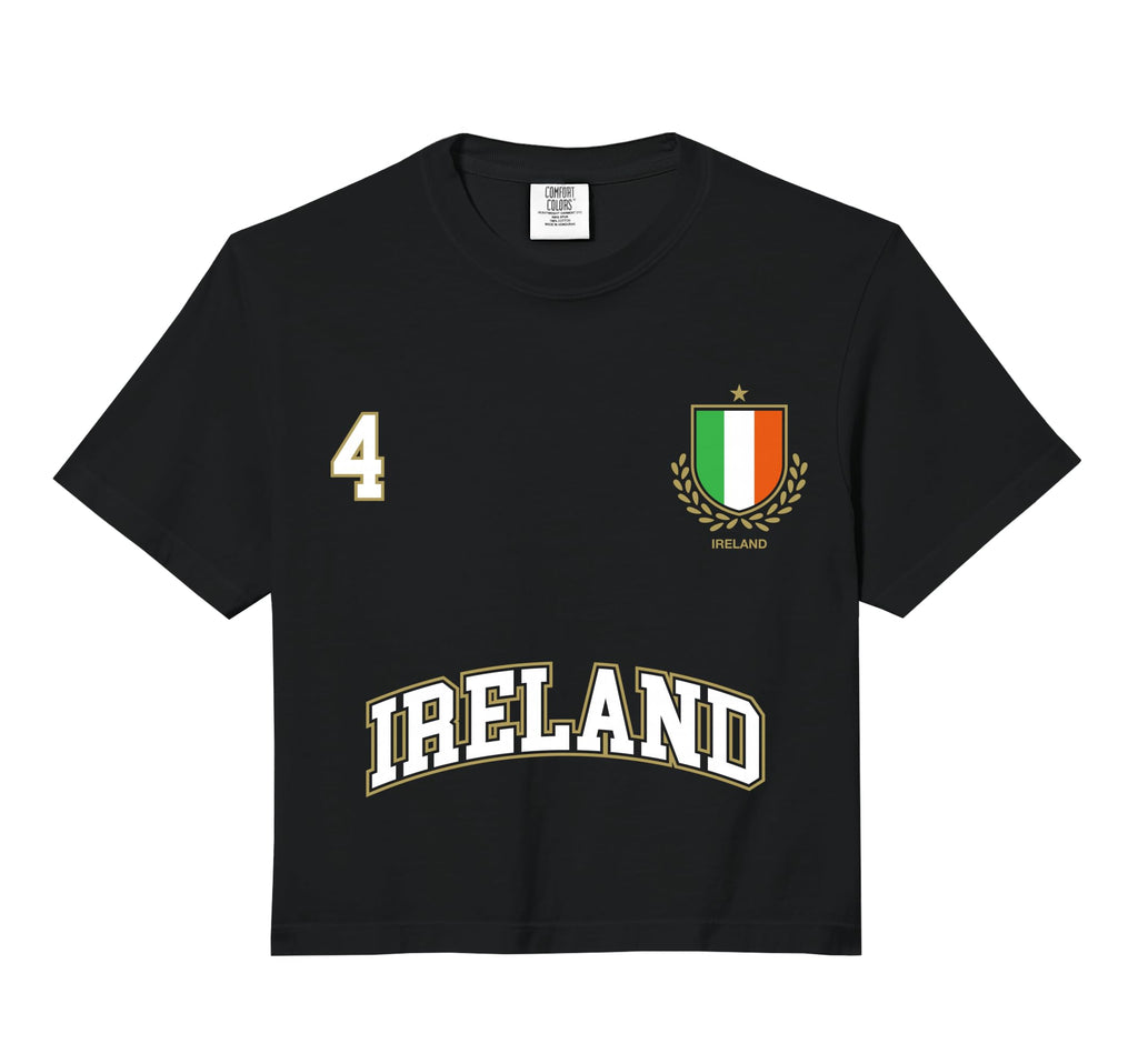 Ireland Number 4 Soccer Team Sports Hoodie - Streetwear Style for Adults - T-Shirt, Sweatshirt, Hoodie