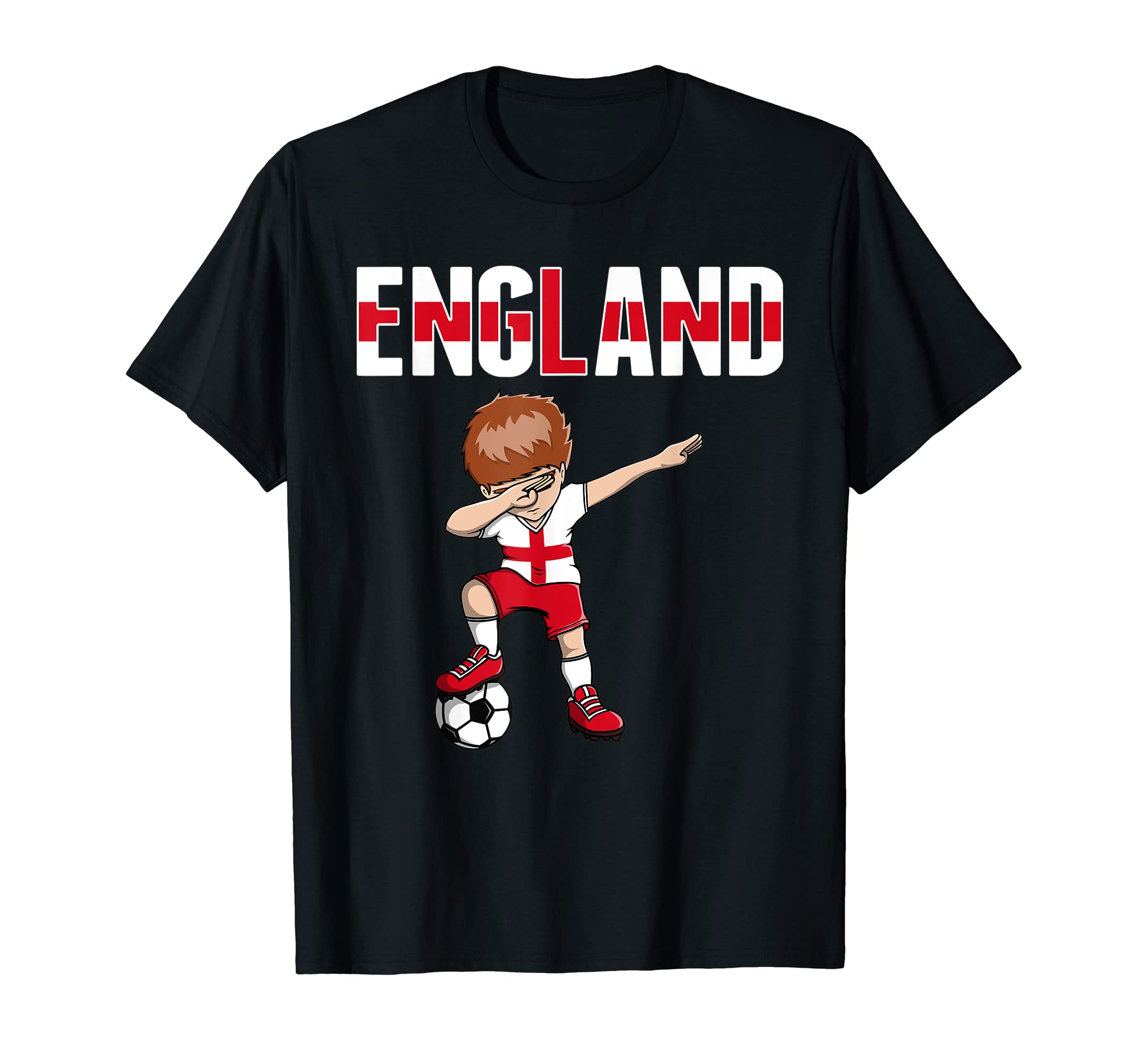 Dabbing Soccer England Soccer Fans Jersey T-Shirt - Novelty Apparel Unisex - T-Shirt, Sweatshirt, Hoodie