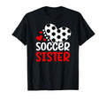Soccer Sister Heart Soccer Players T-Shirt - Aesthetic Graphic for Adults - T-Shirt, Sweatshirt, Hoodie