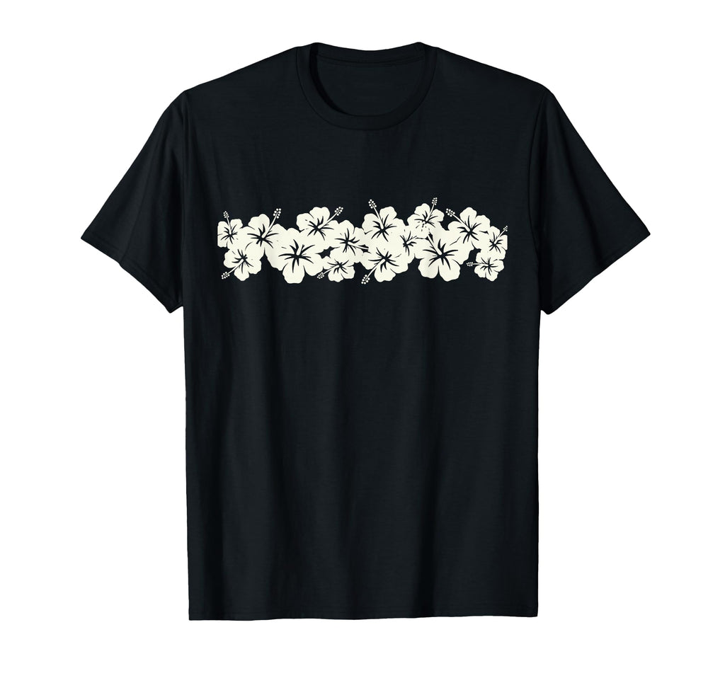 Surfer Floral Hibiscus Flower Row T-Shirt - Novelty Apparel for Adults - T-Shirt, Sweatshirt, Hoodie