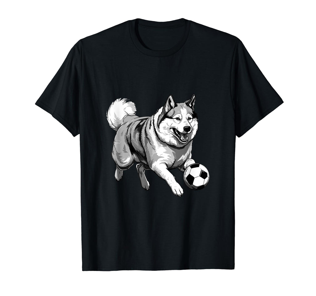 Akita Dog Playing Soccer Sports Team T-Shirt - Unique Graphic Men Women - T-Shirt, Sweatshirt, Hoodie